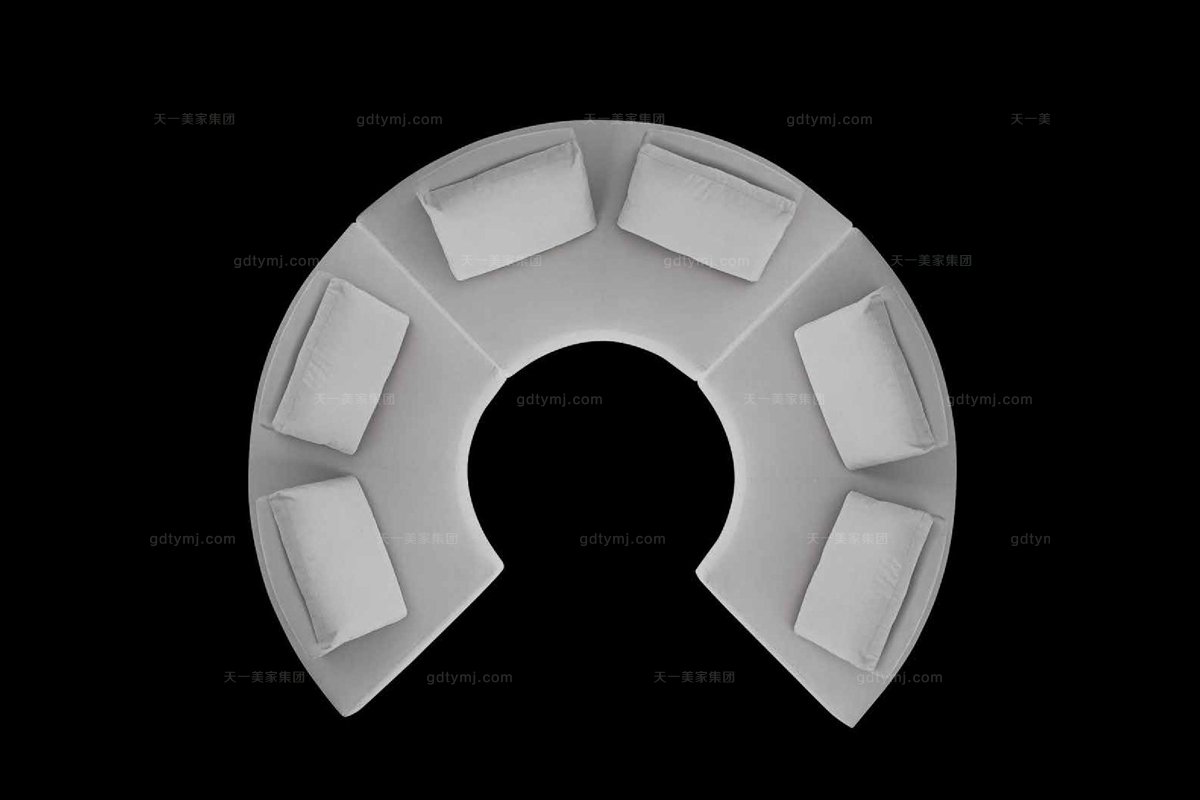 Dema麻豆AV下载时尚现代布艺弧形沙发
